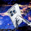 Apple iPhone 14 Pro Max Uyumlu Kılıf Magsafe Şarj Özellikli Premium Cam Arka Yüzey Benks Electroplated Kapak - 3