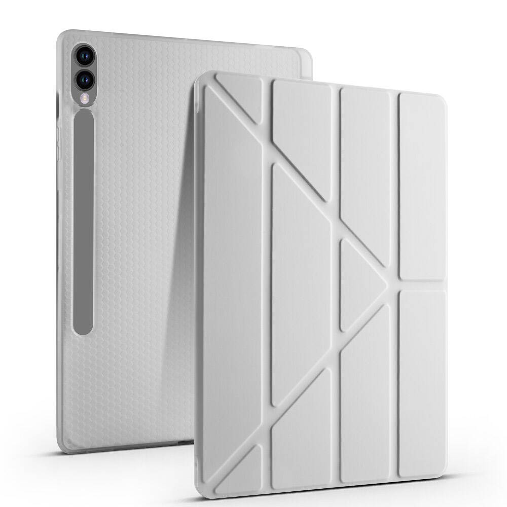Samsung Galaxy Tab S9 FE Plus Uyumlu Kılıf Zore Tri Folding Kalem Bölmeli Standlı Kılıf - 1