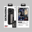 Apple iPhone 15 Pro Max Uyumlu Kılıf SkinArma Standlı Deri Görünümlü Slate Kapak