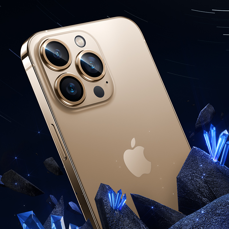 Apple iPhone 14 Pro Max Uyumlu Benks DR Sapphire Kamera Lens Koruyucu - 3