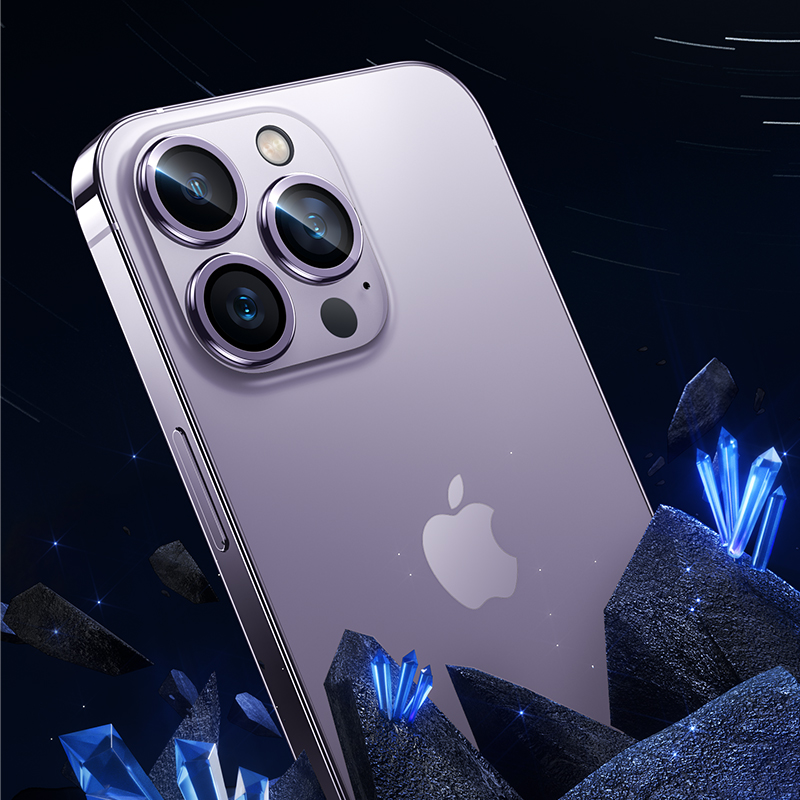 Apple iPhone 14 Pro Max Uyumlu Benks DR Sapphire Kamera Lens Koruyucu - 8