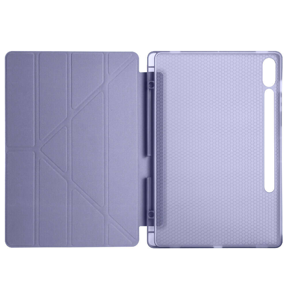 Samsung Galaxy Tab S9 FE Plus Uyumlu Kılıf Zore Tri Folding Kalem Bölmeli Standlı Kılıf - 21