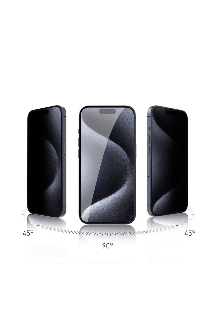 Apple iPhone 15 Uyumlu Zore Rika Premium Privacy Temperli Cam Ekran Koruyucu