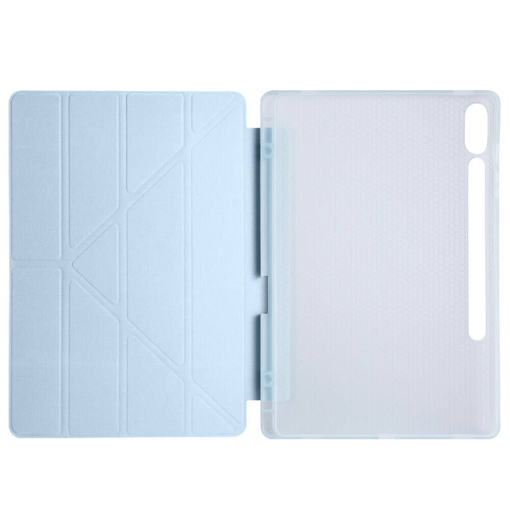 Samsung Galaxy Tab S9 FE Plus Uyumlu Kılıf Zore Tri Folding Kalem Bölmeli Standlı Kılıf - 24