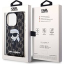 Apple iPhone 15 Pro Max Uyumlu Kılıf Karl Lagerfeld IML İkonik Monogram Orjinal Lisanslı Kapak