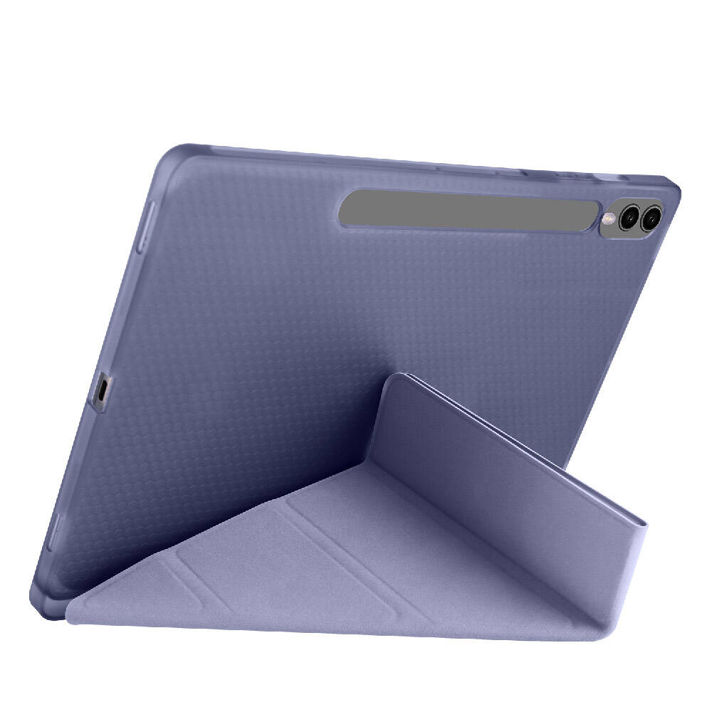 Samsung Galaxy Tab S9 FE Plus Uyumlu Kılıf Zore Tri Folding Kalem Bölmeli Standlı Kılıf - 33