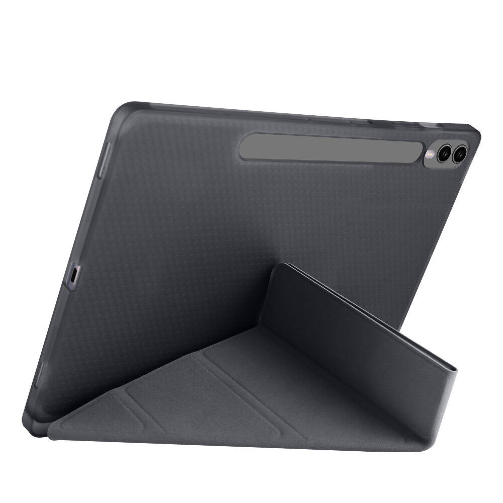 Samsung Galaxy Tab S9 FE Plus Uyumlu Kılıf Zore Tri Folding Kalem Bölmeli Standlı Kılıf - 34