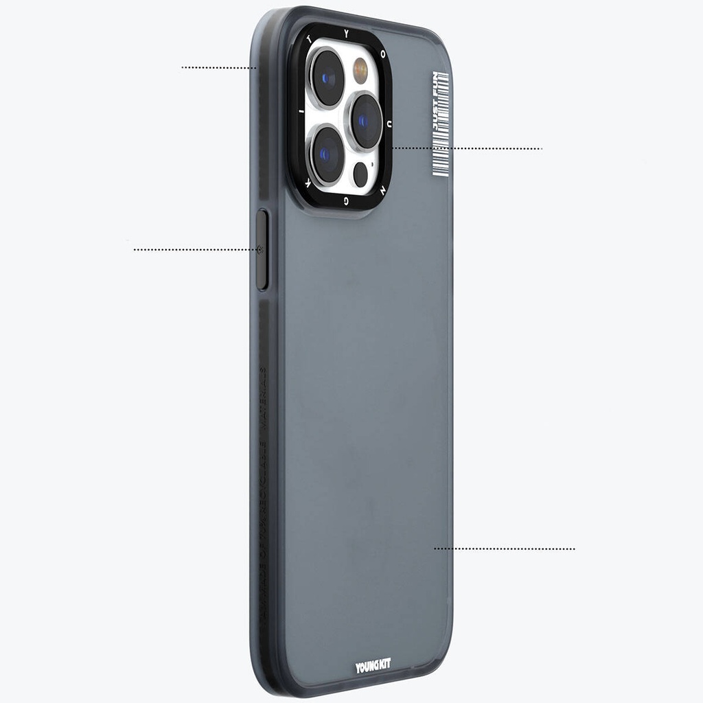 Apple iPhone 15 Pro Max Uyumlu Kılıf Buzlu Mat Tasarım Youngkit Colored Sand Serisi Kapak - 7