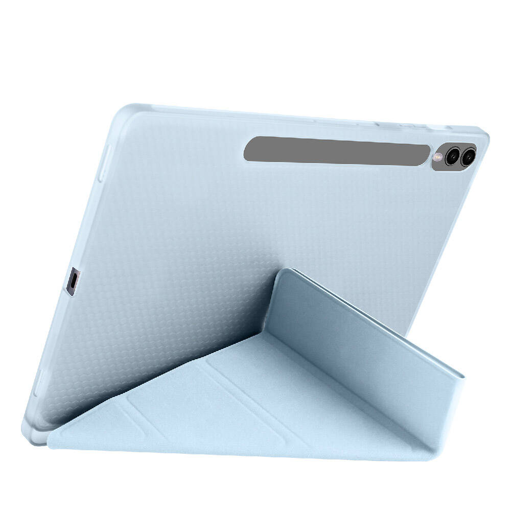 Samsung Galaxy Tab S9 FE Plus Uyumlu Kılıf Zore Tri Folding Kalem Bölmeli Standlı Kılıf - 35