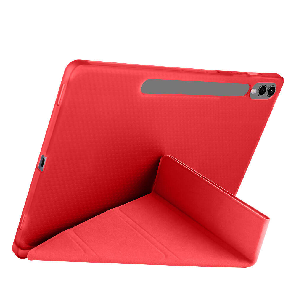 Samsung Galaxy Tab S9 FE Plus Uyumlu Kılıf Zore Tri Folding Kalem Bölmeli Standlı Kılıf - 36