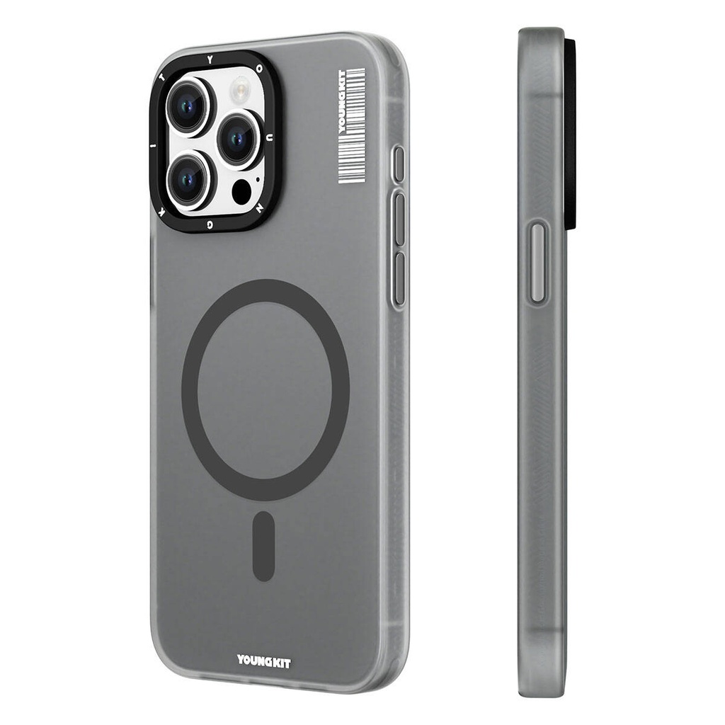 Apple iPhone 15 Pro Uyumlu Kılıf Magsafe Şarj Özellikli Youngkit Hidden Sand Serisi Kapak - 9