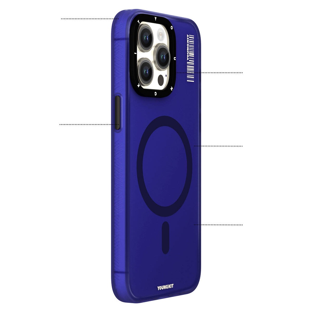 Apple iPhone 15 Pro Max Uyumlu Kılıf Magsafe Şarj Özellikli Youngkit Hidden Sand Serisi Kapak - 3