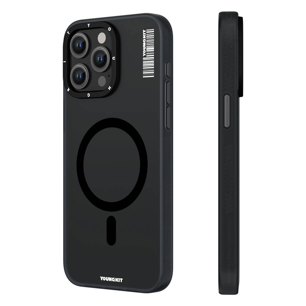 Apple iPhone 15 Pro Max Uyumlu Kılıf Magsafe Şarj Özellikli Youngkit Hidden Sand Serisi Kapak - 7