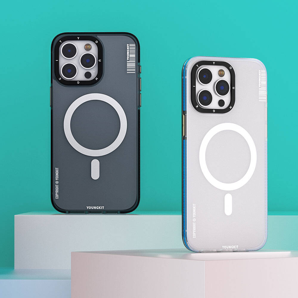 Apple iPhone 15 Pro Max Uyumlu Kılıf Magsafe Şarj Özellikli Youngkit Jiansha Serisi Kapak - 7