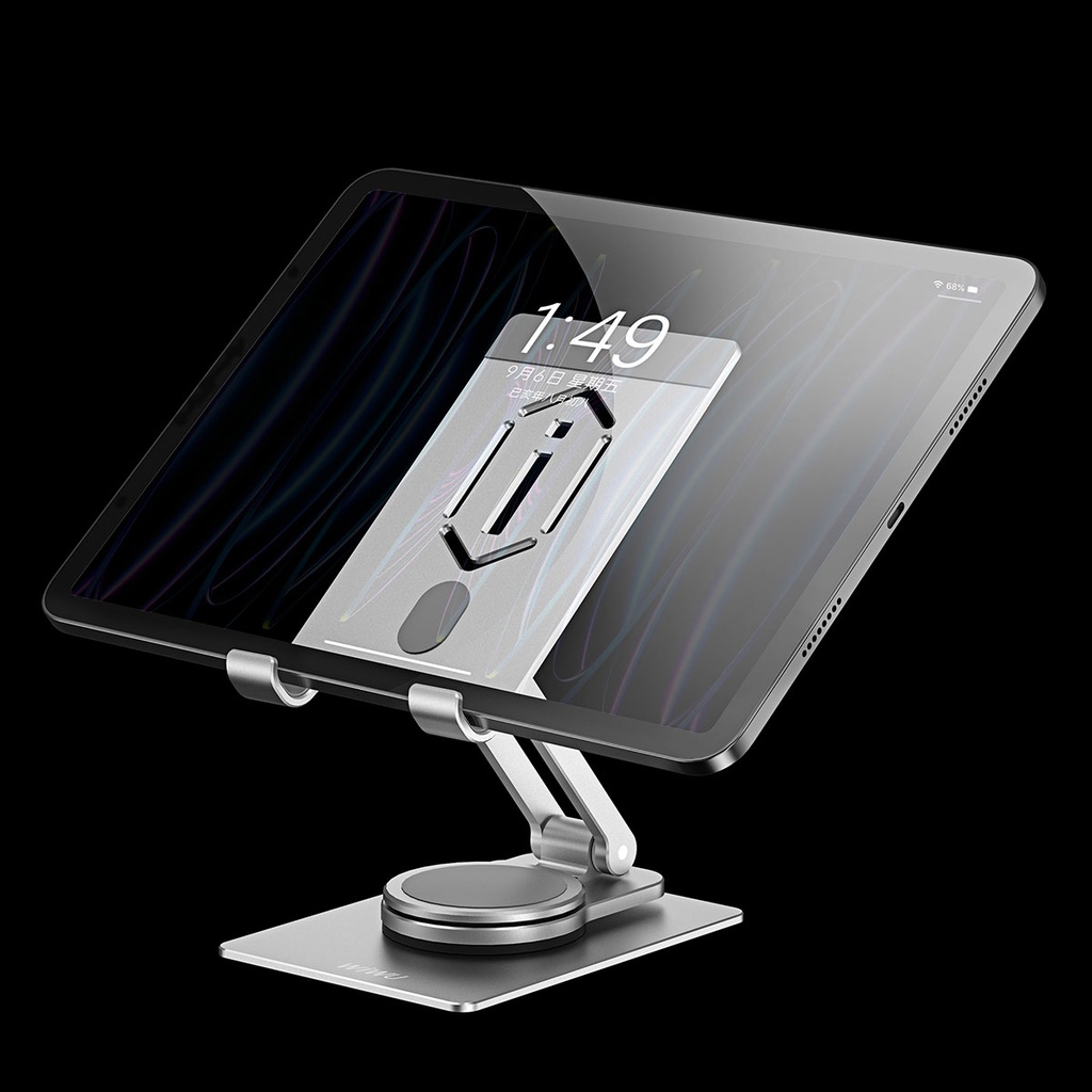 Wiwu ZM107 Taşınabilir Katlanabilir 360 Dönebilen Metal Telefon ve Tablet Standı - 6
