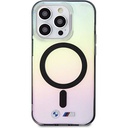 Apple iPhone 15 Pro Max Uyumlu Kılıf BMW Magsafe Şarj Özellikli Transparan Renk Geçişli Iridescent Orjinal Lisanslı Kapak