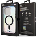 Apple iPhone 15 Pro Max Uyumlu Kılıf BMW Magsafe Şarj Özellikli Transparan Renk Geçişli Iridescent Orjinal Lisanslı Kapak