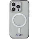 Apple iPhone 15 Pro Max Uyumlu Kılıf BMW Magsafe Şarj Özellikli Transparan Silver Ring Orjinal Lisanslı Kapak