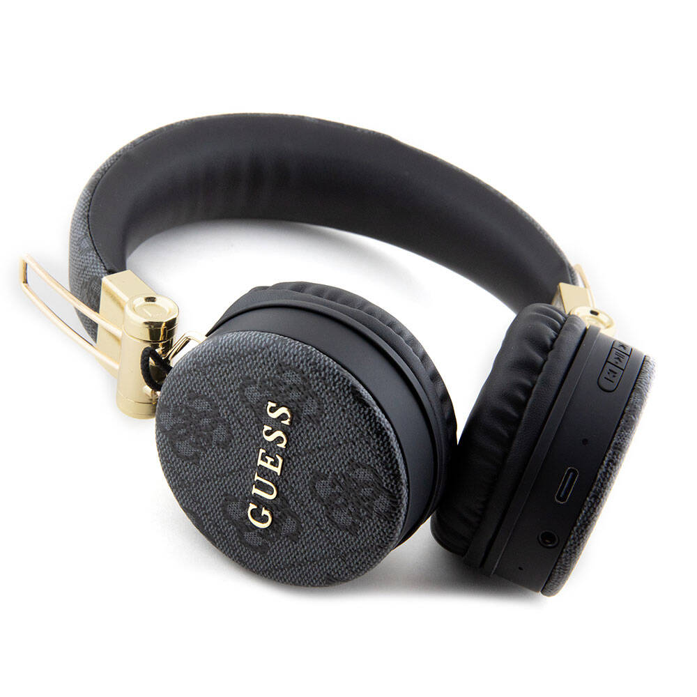 Guess Orjinal Lisanslı 4G Metal Logo PU Deri Ayarlanabilir Kulak Üstü Bluetooth Kulaklık - 1