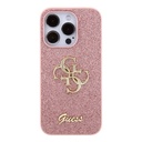 Apple iPhone 15 Pro Max Uyumlu Kılıf Guess Orjinal Lisanslı 4G Büyük Metal Logolu Glitter Kapak - 16