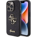 Apple iPhone 15 Pro Max Uyumlu Kılıf Guess Orjinal Lisanslı 4G Büyük Metal Logolu Glitter Kapak