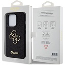 Apple iPhone 15 Pro Max Uyumlu Kılıf Guess Orjinal Lisanslı 4G Büyük Metal Logolu Glitter Kapak