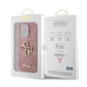 Apple iPhone 15 Pro Max Uyumlu Kılıf Guess Orjinal Lisanslı 4G Büyük Metal Logolu Glitter Kapak