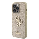Apple iPhone 15 Pro Max Uyumlu Kılıf Guess Orjinal Lisanslı 4G Büyük Metal Logolu Glitter Kapak
