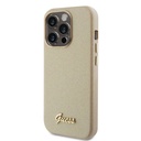 Apple iPhone 15 Pro Uyumlu Kılıf Guess Orjinal Lisanslı Yazı Logolu Glitter Glossy Script Kapak - 14