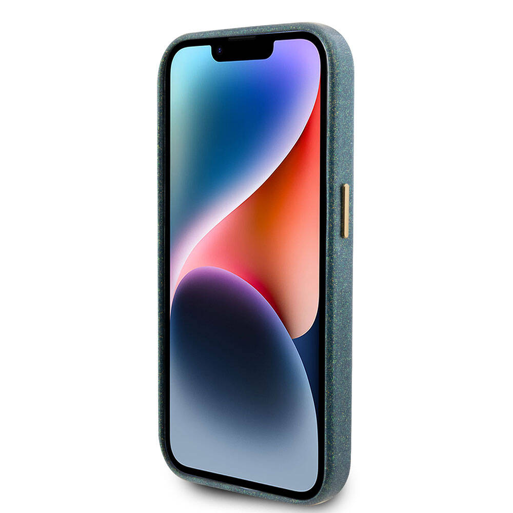 Apple iPhone 15 Pro Max Uyumlu Kılıf Guess Orjinal Lisanslı Yazı Logolu Glitter Glossy Script Kapak - 17