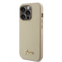 Apple iPhone 15 Pro Max Uyumlu Kılıf Guess Orjinal Lisanslı Yazı Logolu Glitter Glossy Script Kapak