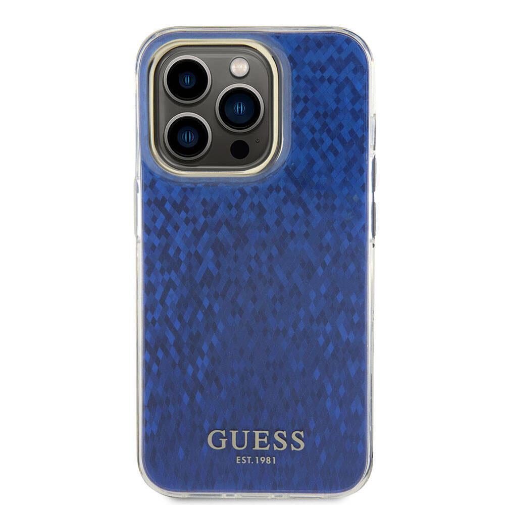 Apple iPhone 15 Pro Uyumlu Kılıf Guess Orjinal Lisanslı Yazı Logolu Mirror Disco Kapak - 16