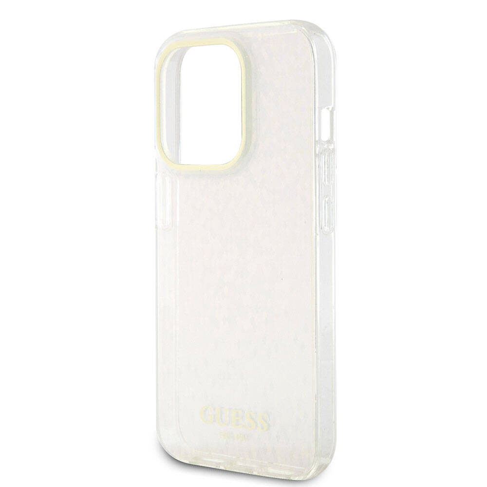 Apple iPhone 15 Pro Uyumlu Kılıf Guess Orjinal Lisanslı Yazı Logolu Mirror Disco Kapak - 25