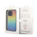 Apple iPhone 15 Pro Uyumlu Kılıf Guess Orjinal Lisanslı Yazı Logolu Mirror Disco Kapak