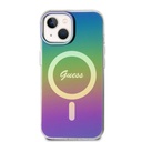 Apple iPhone 15 Uyumlu Kılıf Guess Orjinal Lisanslı Magsafe Şarj Özellikli Yazı Logolu Iridescent Kapak - 2