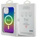 Apple iPhone 15 Uyumlu Kılıf Guess Orjinal Lisanslı Magsafe Şarj Özellikli Yazı Logolu Iridescent Kapak