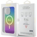 Apple iPhone 15 Pro Uyumlu Kılıf Guess Orjinal Lisanslı Magsafe Şarj Özellikli Yazı Logolu Iridescent Kapak