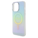 Apple iPhone 15 Pro Max Uyumlu Kılıf Guess Orjinal Lisanslı Magsafe Şarj Özellikli Yazı Logolu Iridescent Kapak - 5