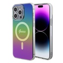 Apple iPhone 15 Pro Max Uyumlu Kılıf Guess Orjinal Lisanslı Magsafe Şarj Özellikli Yazı Logolu Iridescent Kapak - 21