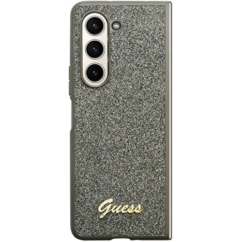 Samsung Galaxy Z Fold 5 Uyumlu Kılıf Guess Orjinal Lisanslı Yazı Logolu Glitter Flakes Kapak