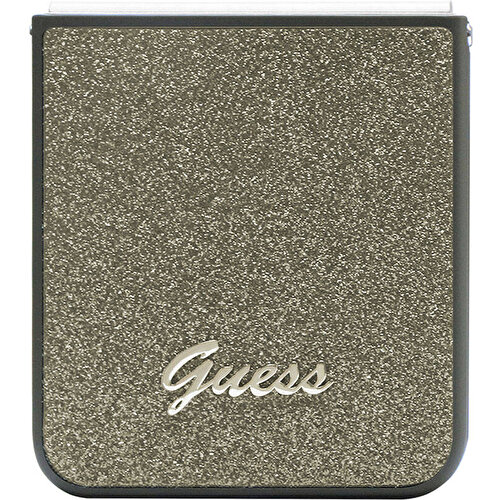 Samsung Galaxy Z Flip 5 Uyumlu Kılıf Guess Orjinal Lisanslı Yazı Logolu Glitter Flakes Kapak