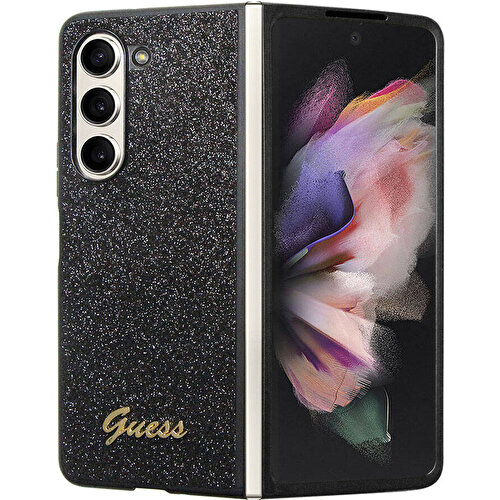Samsung Galaxy Z Fold 5 Uyumlu Kılıf Guess Orjinal Lisanslı Yazı Logolu Glitter Script Kapak