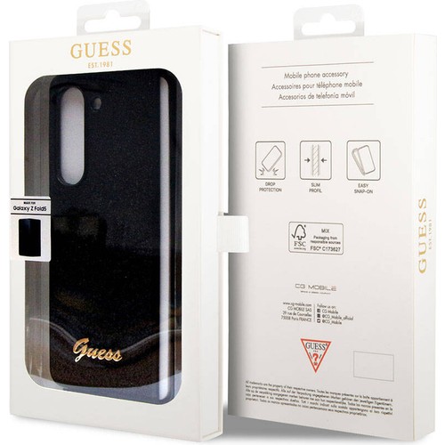 Samsung Galaxy Z Fold 5 Uyumlu Kılıf Guess Orjinal Lisanslı Yazı Logolu Glitter Script Kapak