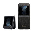 Samsung Galaxy Z Flip 5 Uyumlu Kılıf Guess Orjinal Lisanslı Yazı Logolu Glitter Script Kapak - 1