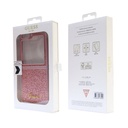 Samsung Galaxy Z Flip 5 Uyumlu Kılıf Guess Orjinal Lisanslı Yazı Logolu Glitter Script Kapak - 20