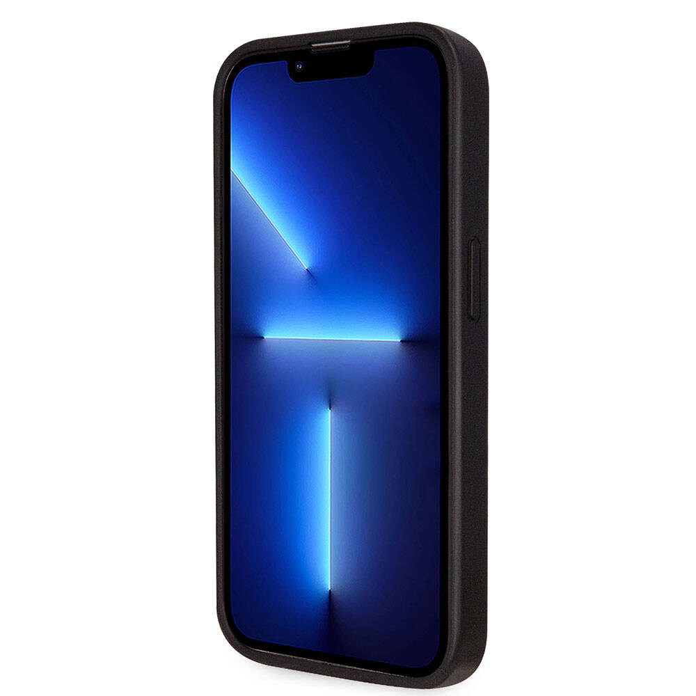 Apple iPhone 14 Pro Max Uyumlu Kılıf Guess Orjinal Lisanslı PU Deri Taşlı Üçgen Logo 4G Desenli Kapak - 3