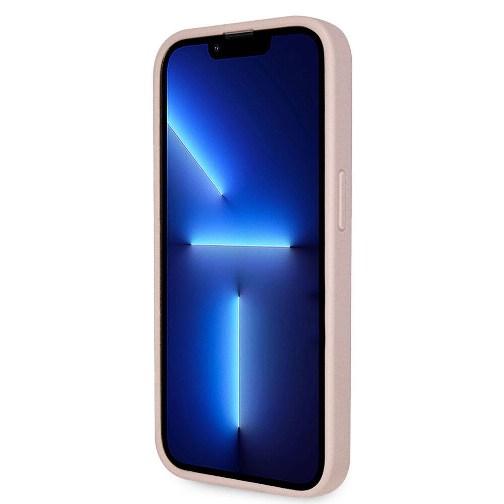 Apple iPhone 14 Pro Max Uyumlu Kılıf Guess Orjinal Lisanslı PU Deri Taşlı Üçgen Logo 4G Desenli Kapak - 17