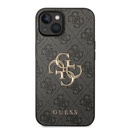 Apple iPhone 15 Plus Uyumlu Kılıf Guess Orjinal Lisanslı PU Deri Yazı ve 4G Metal Logolu Desenli Kapak - 2