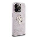 Apple iPhone 15 Pro Uyumlu Kılıf Guess Orjinal Lisanslı PU Deri Yazı ve 4G Metal Logolu Desenli Kapak - 4