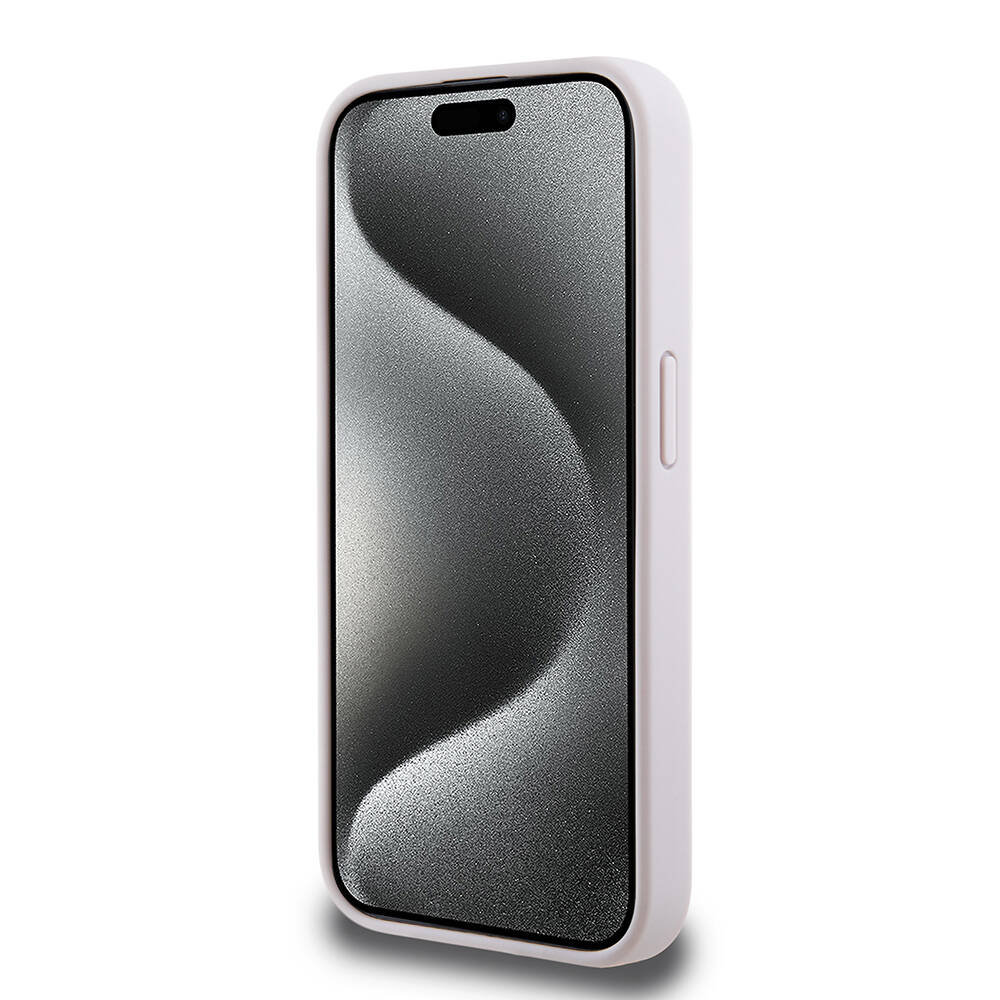 Apple iPhone 15 Pro Uyumlu Kılıf Guess Orjinal Lisanslı PU Deri Yazı ve 4G Metal Logolu Desenli Kapak - 6